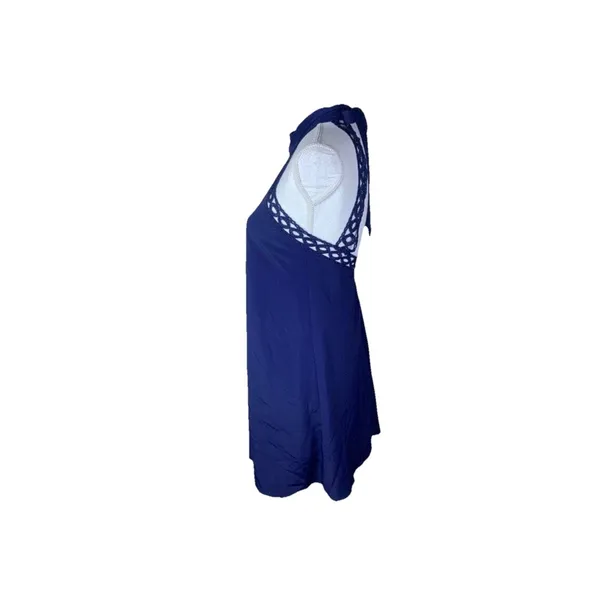 Lulus Any‎ Sway Shape or Form Navy Lace Halter Dress -Medium - Image 4