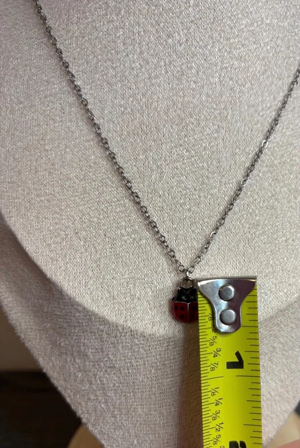 Handmade Silver Ladybug Necklace - Image 5