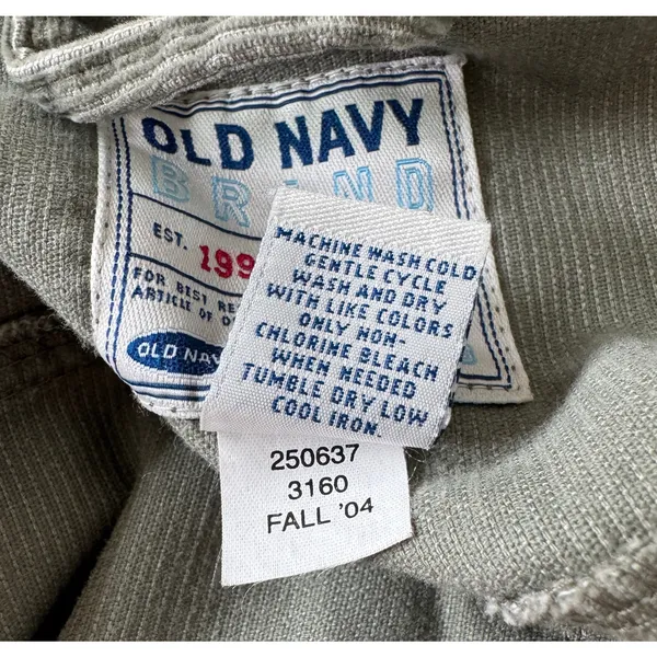 Vintage ‘04 Old Navy Khaki Green Corduroy Single Breasted Blazer - Image 8
