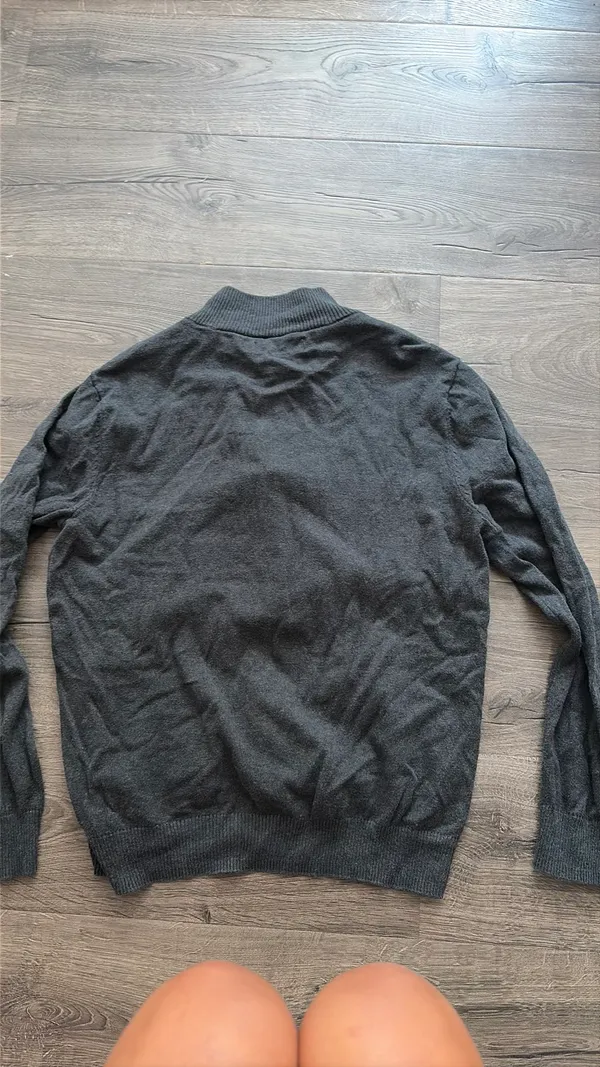 Hawker Rye Dark Gray Cotton Cashmere Sweater - Image 2