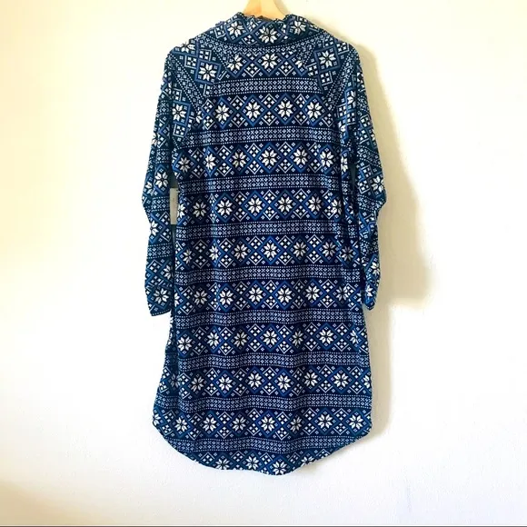 NWT Carole Hochman Lounger blue multi cowl neck size‎ M - Image 2