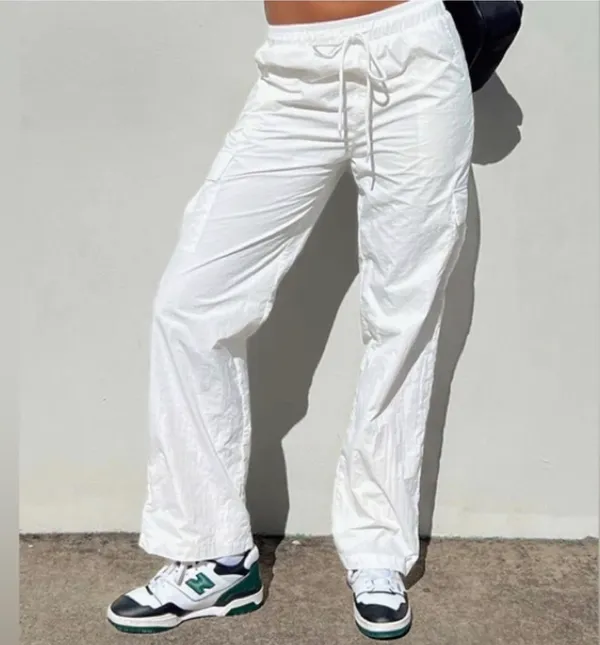 Princess Polly Flossie Parachute Pants White - Image 2