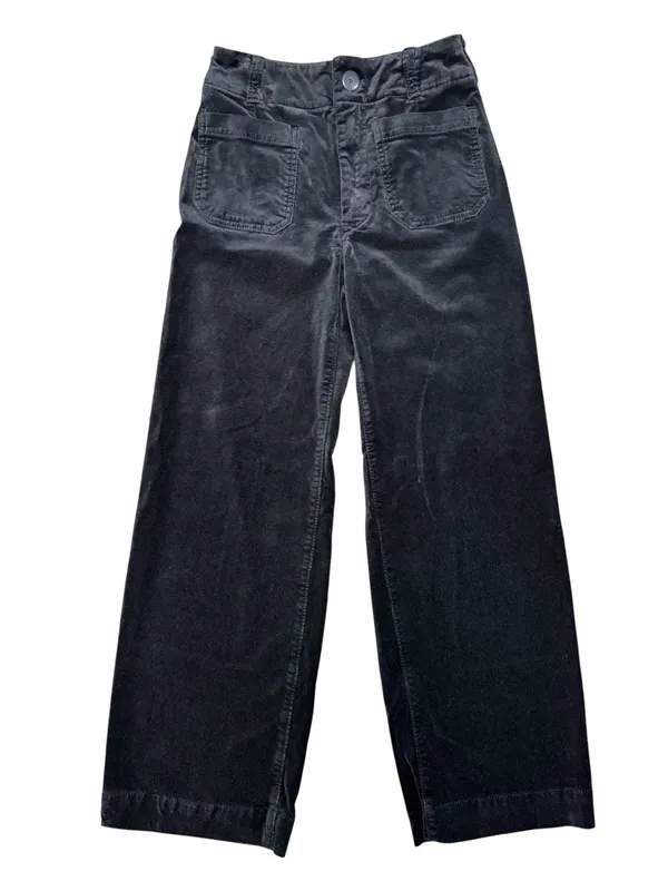Maeve Anthropologie Colette Wide Leg Velvet Pants Black 25 - Image 5