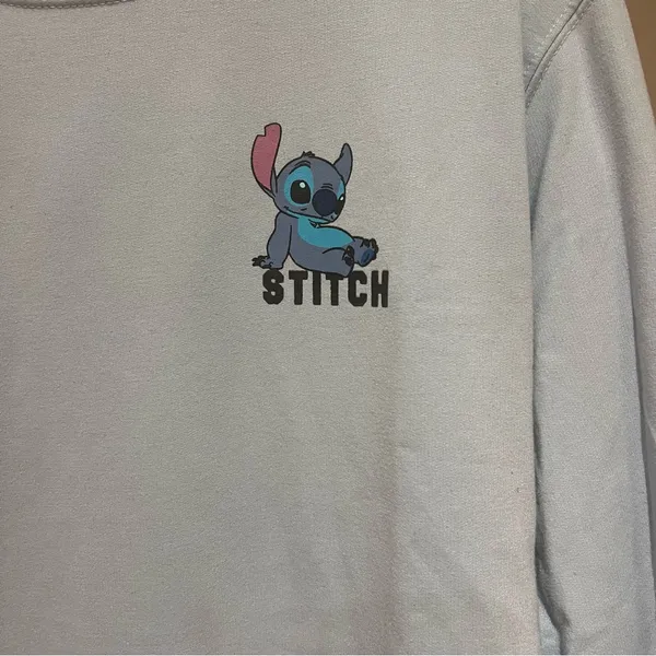 Disney Light Blue Stitch Crewneck - Image 3