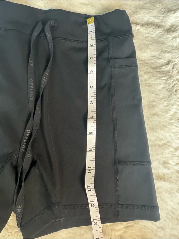 Aerie OFFLINE Black Athletic Shorts Size Medium - Image 7
