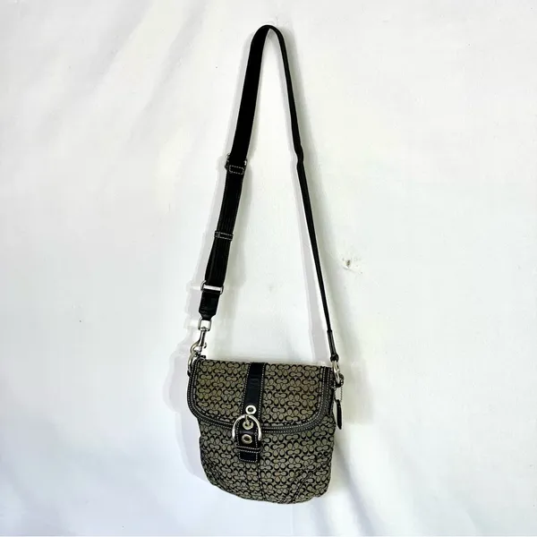 COACH monogram crossbody bag. Black and grey - Image 15