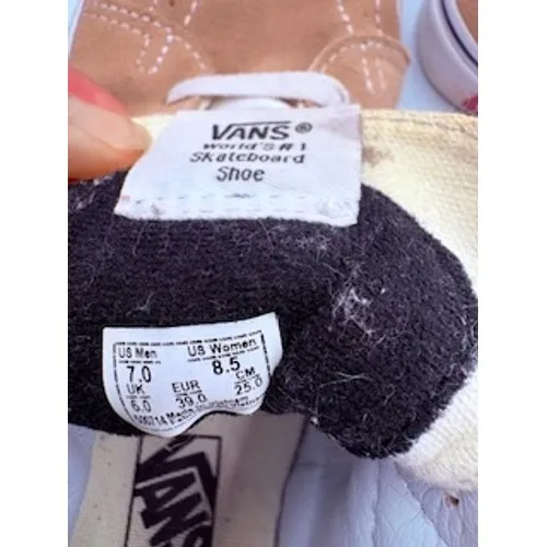 Vans Sk8-Hi Sneakers Pink Suede Canvas High Top Shoes Women Skater Retro 8.5 US - Image 7