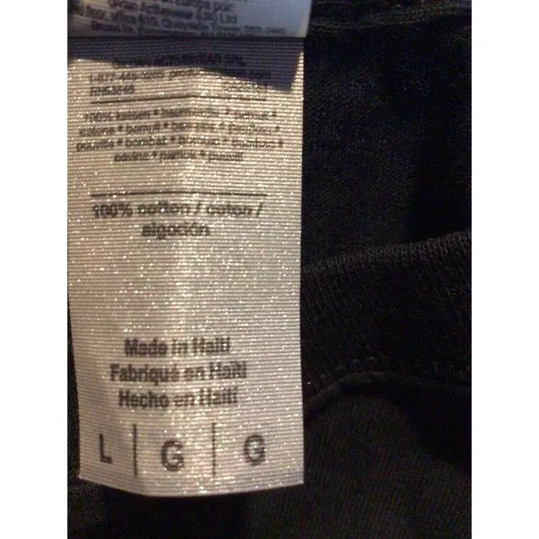 Gildan Halloween Cropped T-shirt Custom DIY Little Boo Black Tee Size L - Image 4