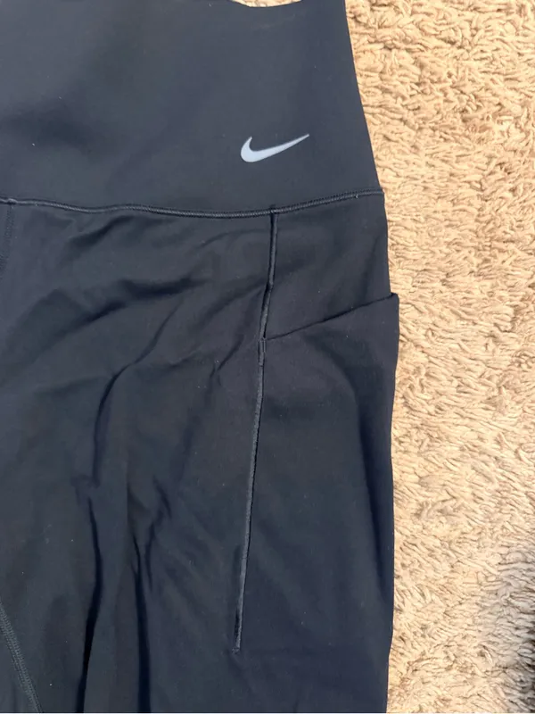 Nike Black Bike Shorts with Swoosh - Image 3