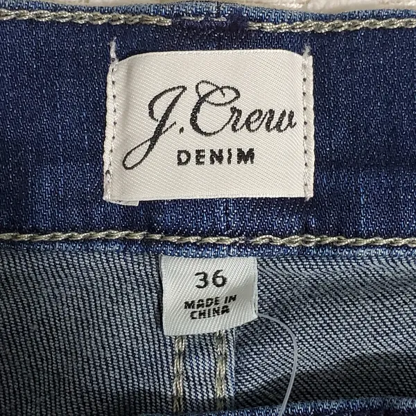 J‎ Crew Vintage Straight Leg Jeans With Velvet Stripe Denim 36 Women - Image 5