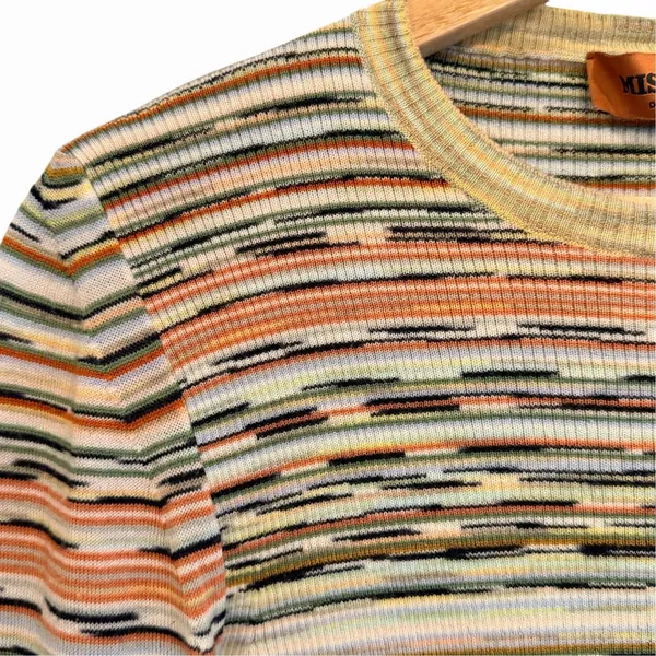 Missoni Womens Wool Striped Pullover Sweater Size S Italian Luxury Designer - Image 2