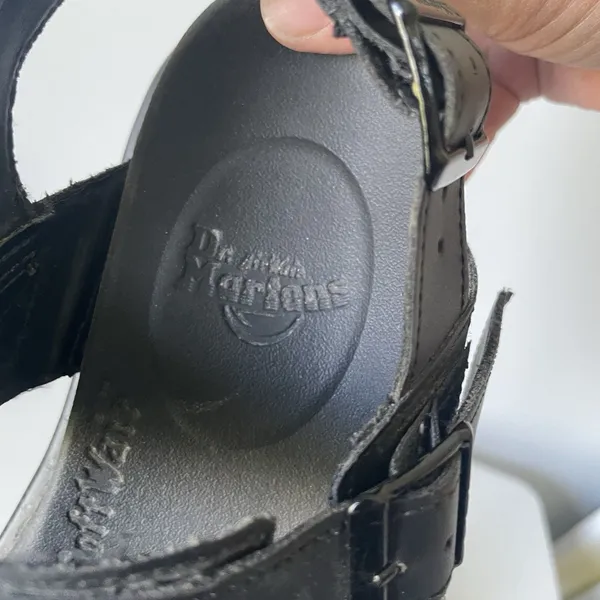 Dr. Martens Voss Hydro Black Leather Sandals Strappy Platform Women's Size 9 - Image 12