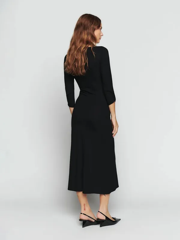 Reformation Belmont Knit Dress black xs - Image 3