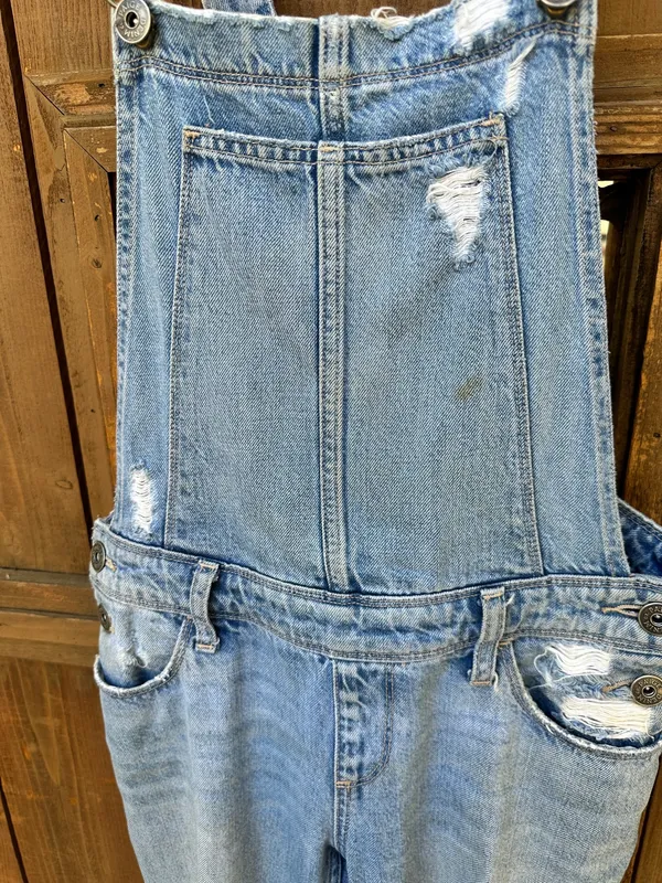 Anthropologie Paige Noella Distressed Jean Overalls Sz 25 #Boho #grunge #hippie - Image 5