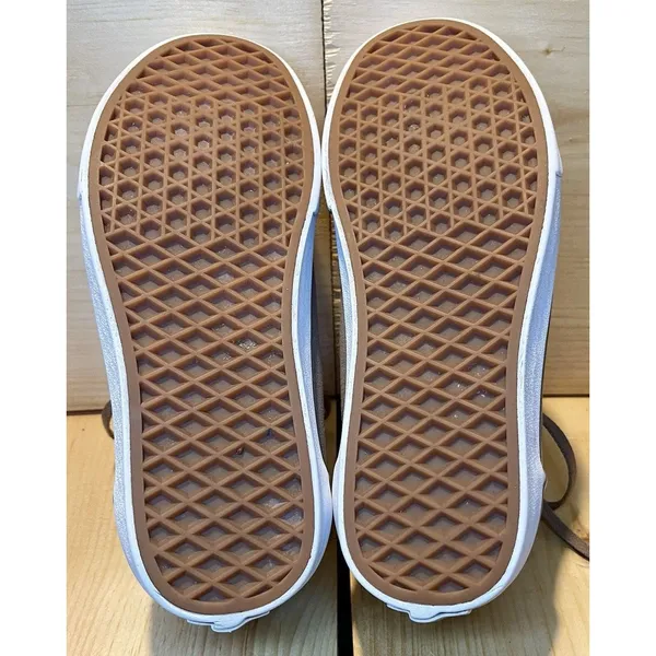 Vans Ward Old Skool Women's Size 7.5 Sneakers Brown Gold Stripe Ortholite - Image 5