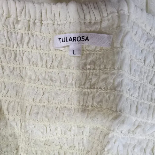 Tularosa Eleanora Embroidered Dress in Mellow Yellow Large - Image 10
