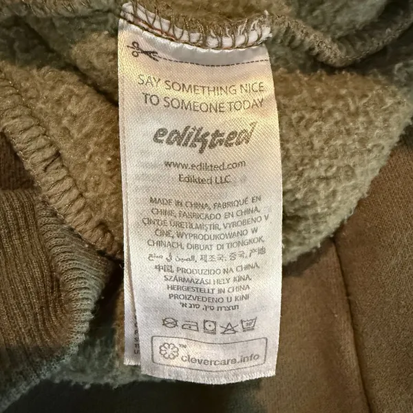 Edikted Nova Oversized Hoodie Full Zip Sweatshirt Womens XS/S Olive Green Lounge - Image 14