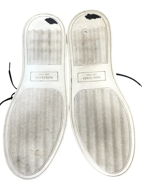 EUC Kate Spade Leather Angelise Sneakers White Black - Image 7