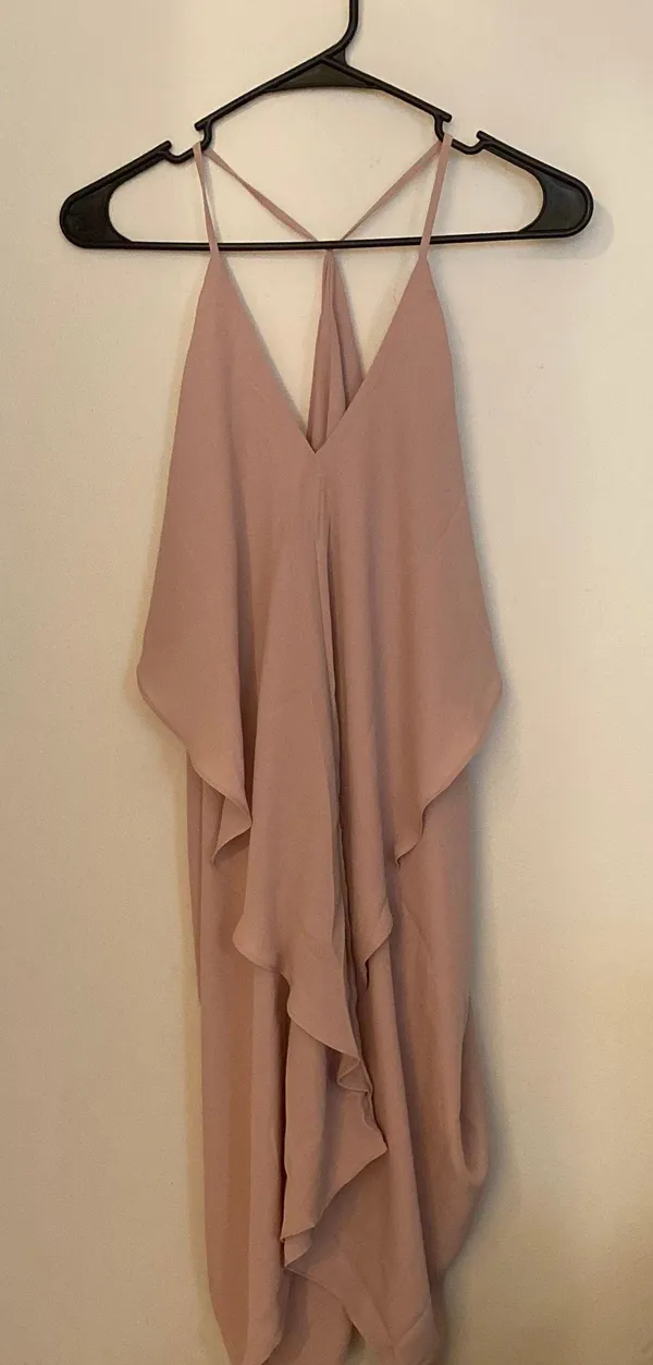 Vici Beige Halter Dress - Image 2