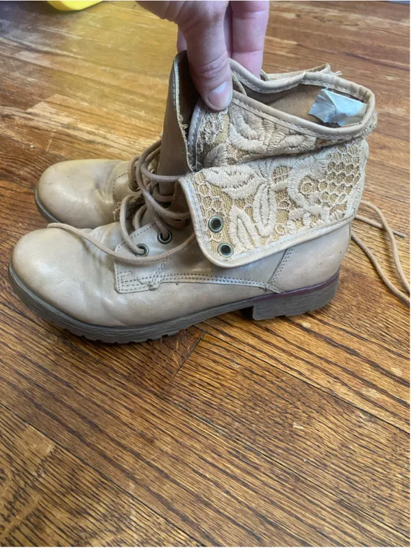 Rock & Candy Lace Cuff Ankle Boots Boho Cottagecore Romantic Earthy Prairie West - Image 2