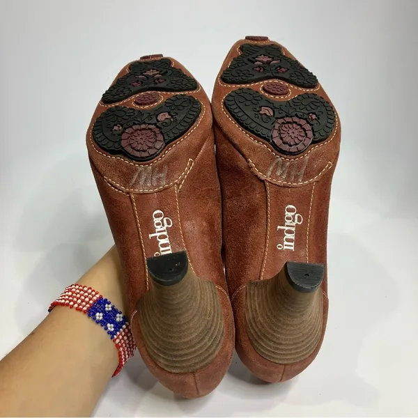 Indigo by Clarks pointed toe heels suede dancing‎ shoes size 9 Brown - Image 5