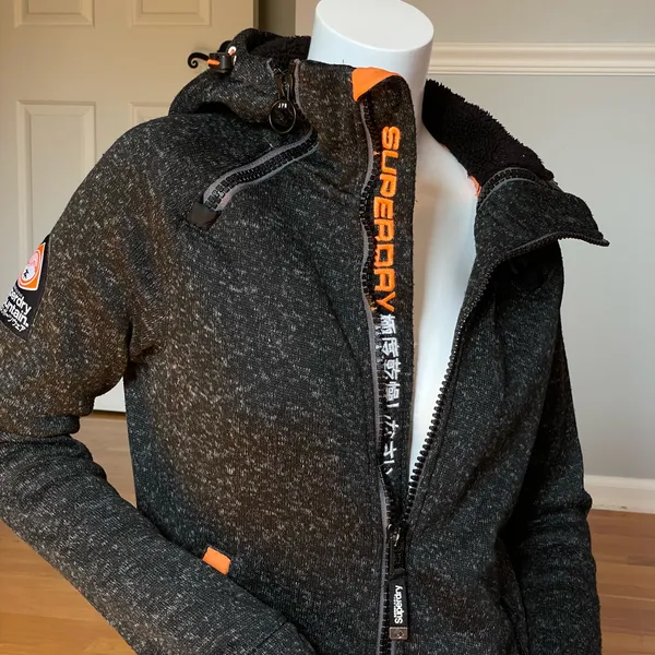 Superdry Mountain Storm Team Fuji Jacket Men’s S Gray StormDouble Ziphood - Image 5