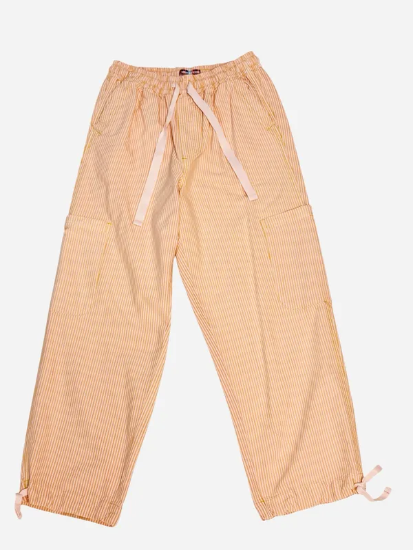 Urban Outfitters Women's Striped Elastic Waist Drawstring Cargo Jogger Pants - Image 6