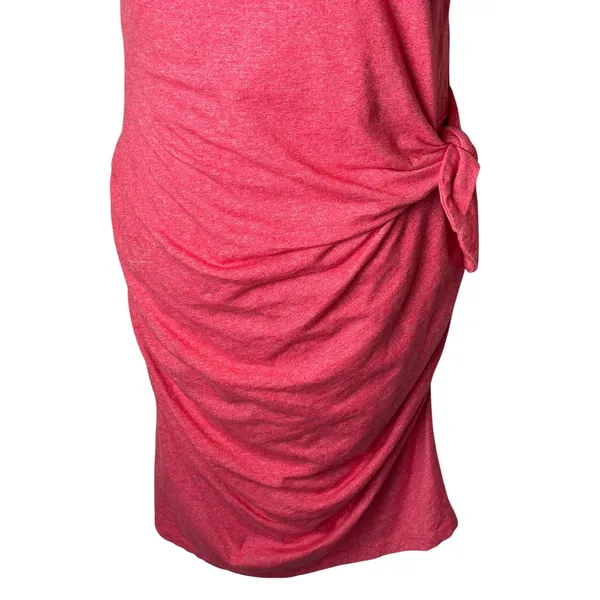 Sundry Side Knot‎ T Shirt Dress Women Large Pink Ruched Mini Athleisure Preppy - Image 6