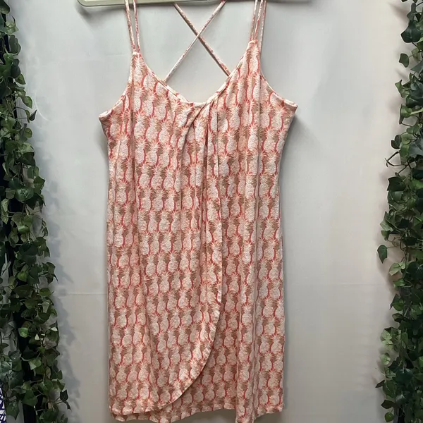 Tommy Bahama Resortwear Pineapple Print sundress Coral Size Medium - Image 14
