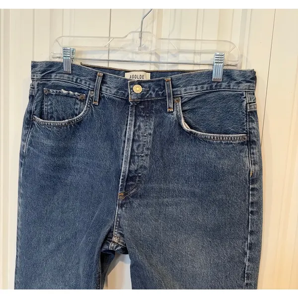 Agolde Riley High Rise Straight‎ Crop Jeans Size 30 - Image 3