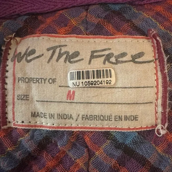 Free People Oversized Bohemian Grunge Fall Cardiff Plaid Swing Top Shirt Medium - Image 13