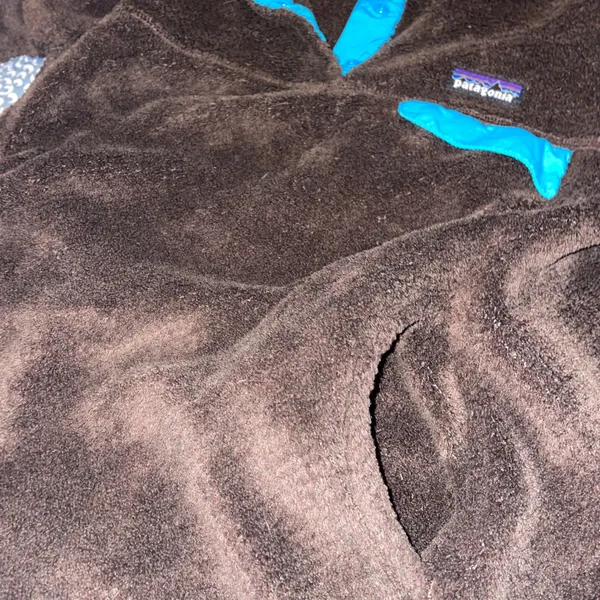 Patagonia Re-Tool Snap-T Fleece Pullover Brown Turquoise Gorpcore Women XS - Image 5