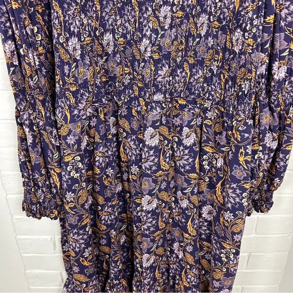 Universal Thread Purple Floral Smocked Dress Size 2X - Image 5