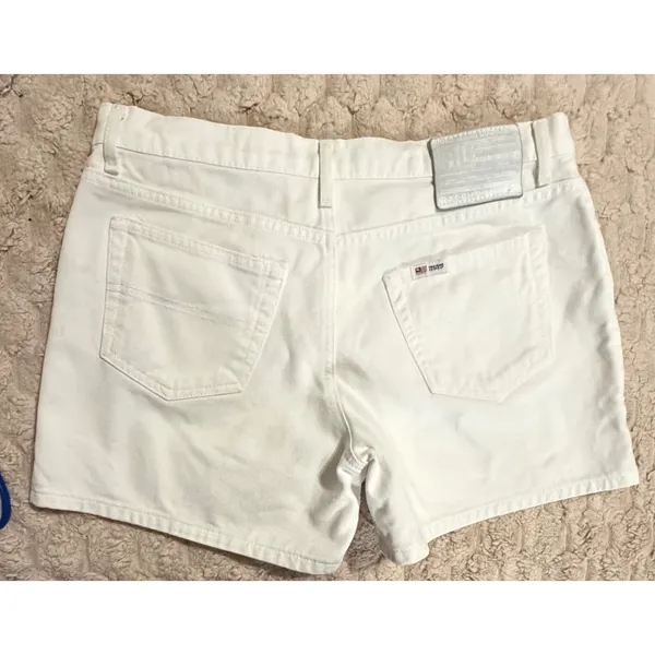 Polo Jeans Co Ralph Lauren White Denim Shorts Women 10 5 Inch Saturday Short y2k - Image 6