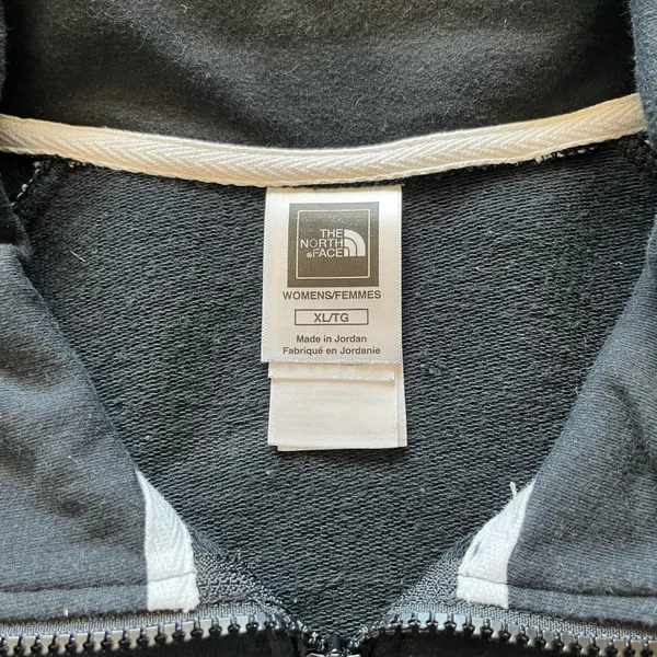 The North Face Women’s XL Fleece Softshell Full-Zip Pullover Jacket Black White - Image 14