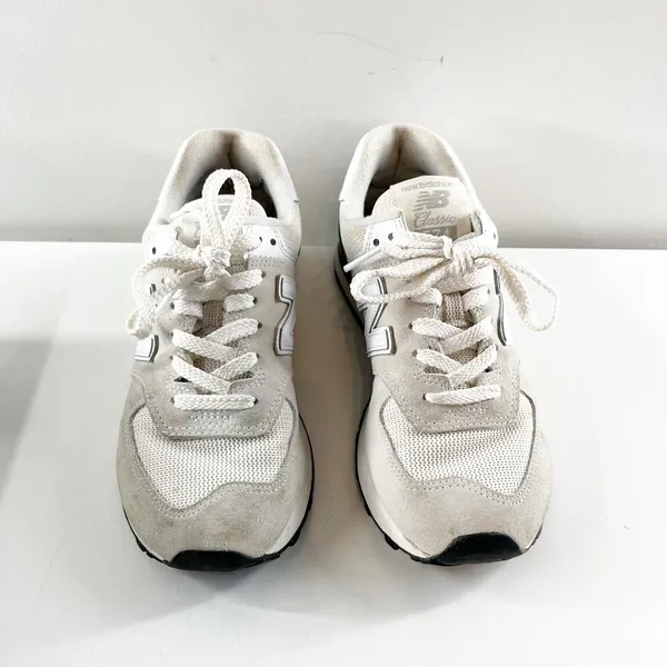 New Balance 574 Classic Sneakers Gray Cream White 6 - Image 8