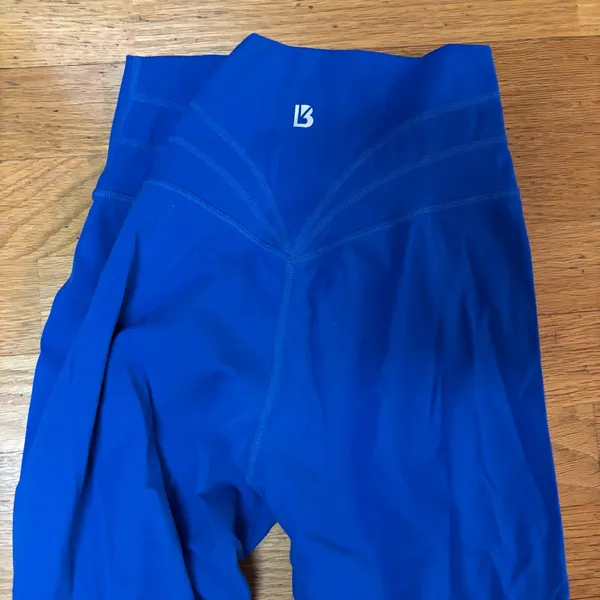 🥰SOLD🥰Buffbunny Blue Cross Front Yoga Running Gym Outdoor Activewear Leggings M - Image 4