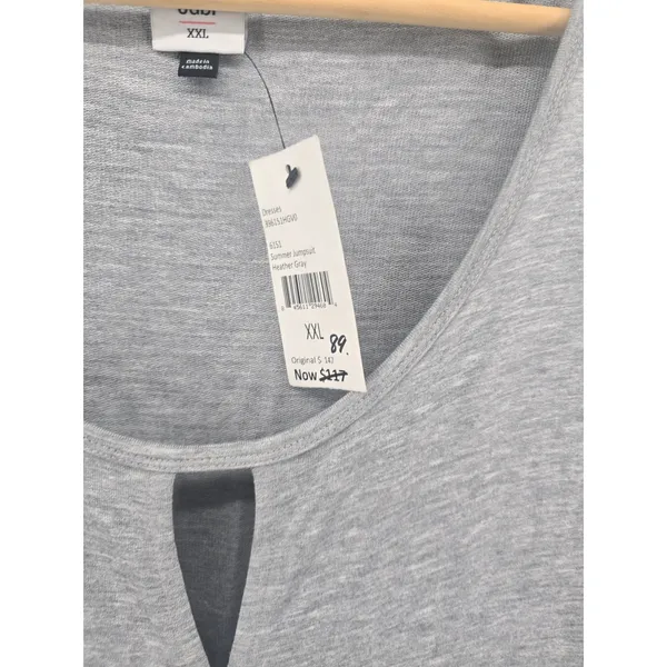Cabi Summer‎ Jumpsuit Womens XXL Heather Gray 6151 Sleeveless Keyhole Wide Leg - Image 2