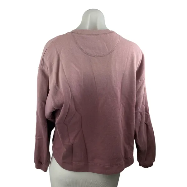 Madewell Women's Pink Crew Neck Long Sleeve Basic Sweater Sweatshirt Top Size M - Image 2