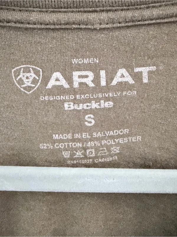 Ariat Olive Short Sleeve Tee with Southwestern Geometric Logo - Image 4