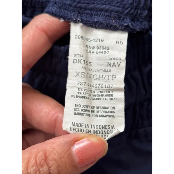 Dickies Scrub Pants XS Navy Blue Dynamix Jogger Cargo Elastic Waist DK155 - Image 6