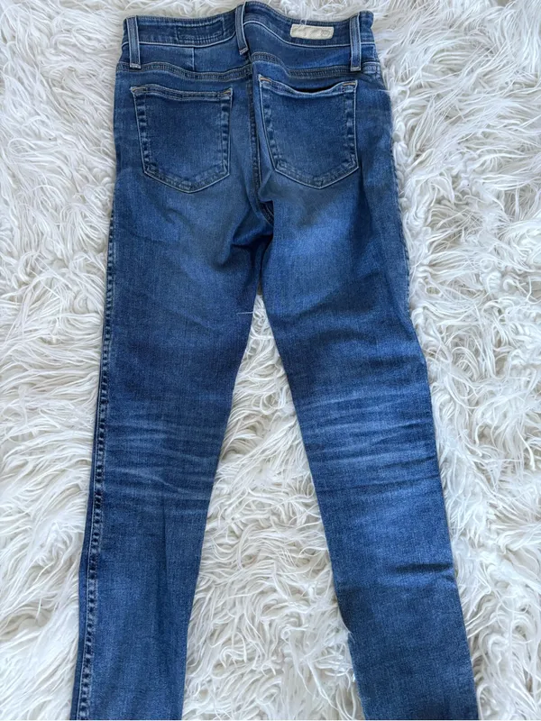 AG Adriano Goldschmied The Farrah Skinny Ankle Front Seam Raw Step Hem Jeans 25R - Image 7