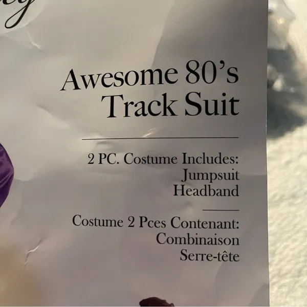 NEW Leg Avenue Awesome 80's Track Suit Costume Size Small Medium - Image 6
