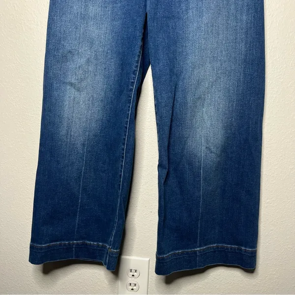 Maeve The Colette High Rise Wide Leg Crop Denim Jeans Size 29 Patch Pockets - Image 9