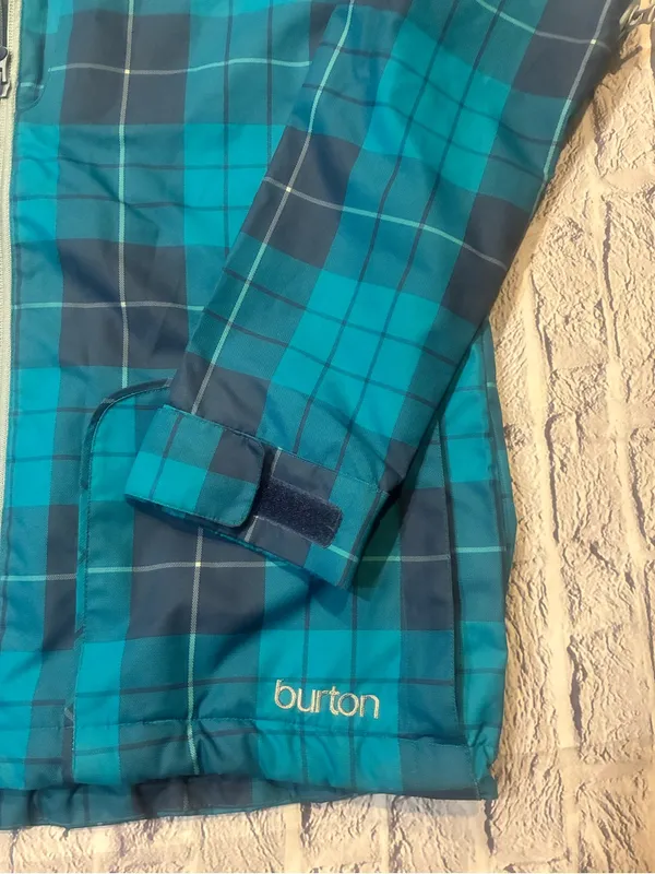 Burton Teal and Navy Plaid Shell‎ Jacket - Image 2