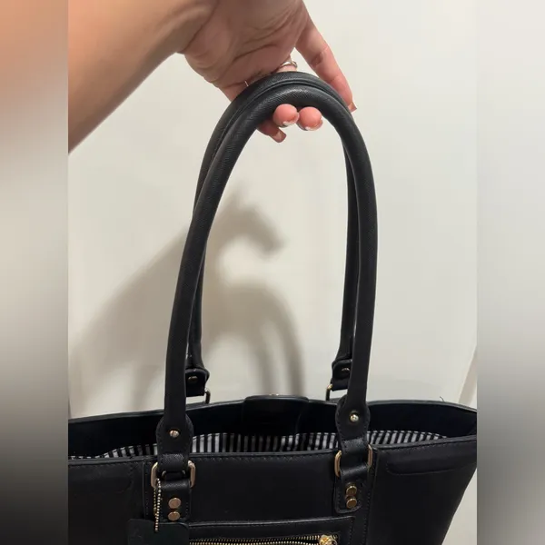 Madison West Elegant Black Tote Bag‎ - Image 9