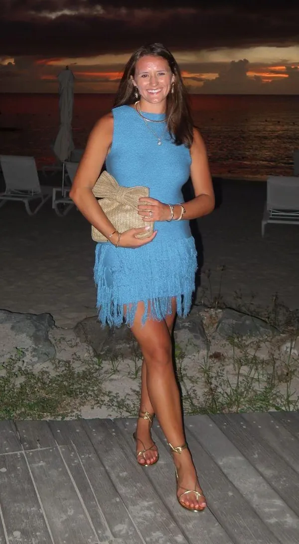Blue Fringe Mini dress - Image 2