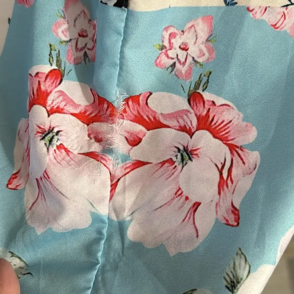 Kimono with floral print Blue Size XXL - Image 7