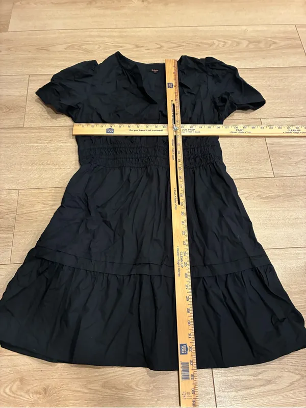 Quince Women’s Organic Cotton Poplin Tiered Mini Dress Black Size M - Image 5