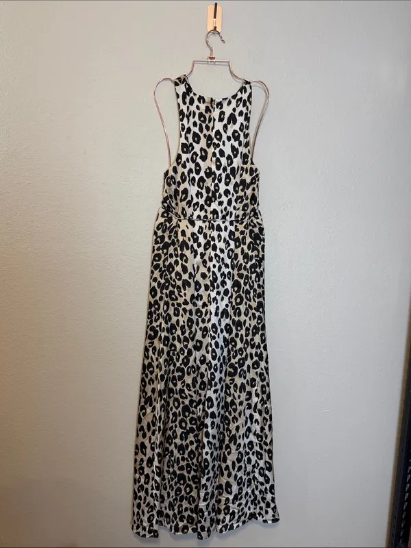 Ann Taylor Animal‎ Print Halter Maxi Dress Size Large - Image 9